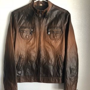 CLASSIC LEATHER JACKET 😏✨ EUC, neutral browns